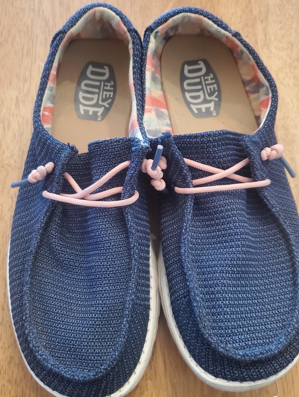 Hey Dude Blue Knit Casual Slip-On Shoes